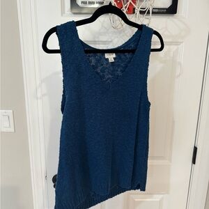 JCREW Teal Textured Tank Top